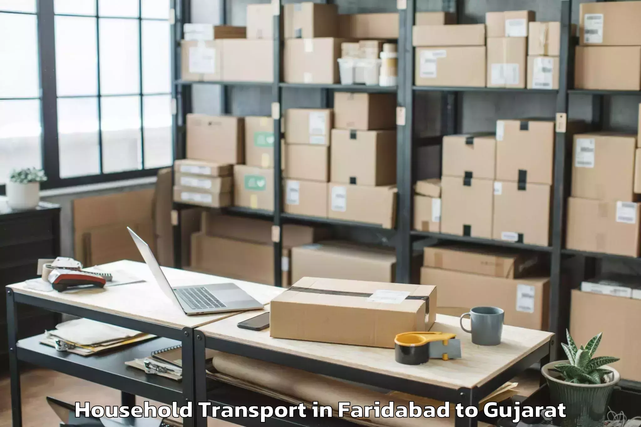 Book Your Faridabad to Karjan Household Transport Today